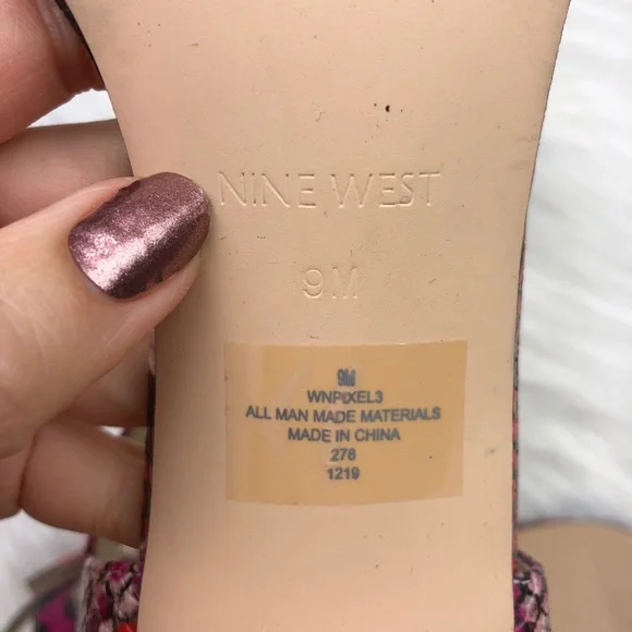 New Nine West Pruce Ankle Strap Block Heel Sandals - Picture 5 of 11